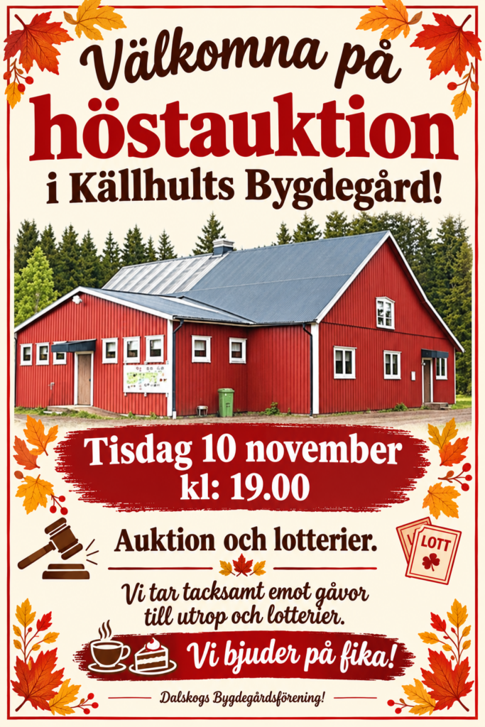 Höstauktion 10 november 2026